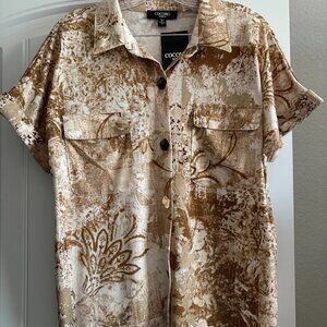 NWT Cocomo Plus Size Abstract Top 3X
